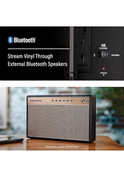 Cr8017b-sa Voyager Vintage Taşınabilir Vinil Plak Çalar Pikap, Bluetooth Giriş/çıkışı Ve Dahili Hoparlörler, S Diğer