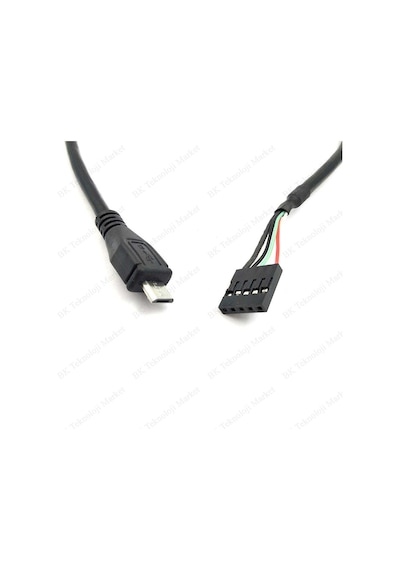 5 Pin Anakart Dişi Başlık - Mikro Usb Erkek Adaptör Dupont Genişl