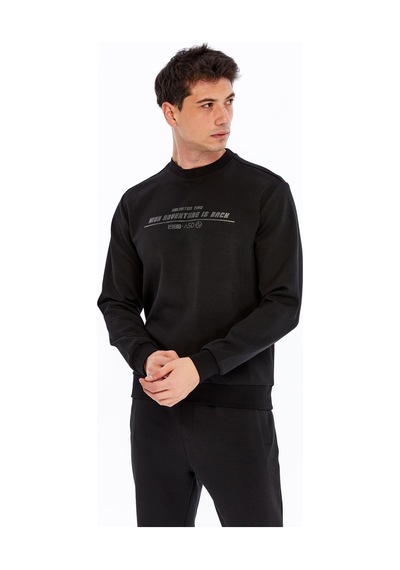 AR-MA Arma Erkek Slim Fit Sweatshirt Yazı Baskılı, Scuba Interlok, Bisiklet Yaka, Basic K30124685502 Siyah AR-MA Arma Erkek Slim Fit Sweatshirt Yazı Baskılı, Scuba Interlok, Bisiklet Yaka, Basic K30124685502 Siyah