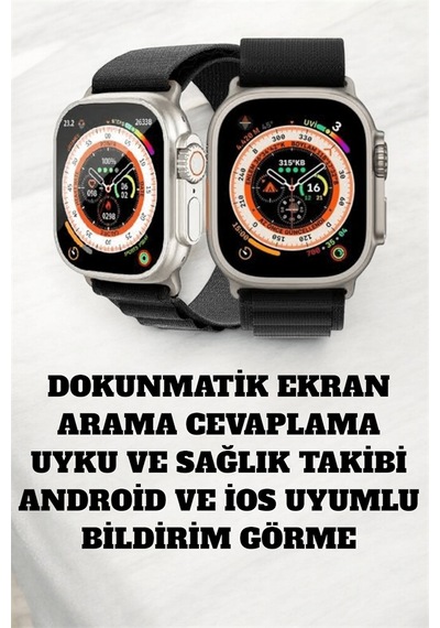 49mm Ekranlı, Kan Basıncı Ve Adımsayar Özellikli Bluetooth Akıllı Saat