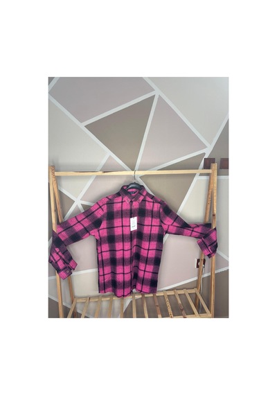 Mcz Giyim Pembe Renk Uzun Kollu Slim Fit Erkek Oduncu Gömleği