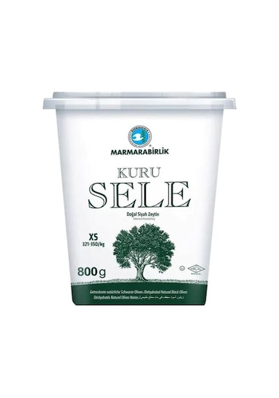 Marmarabirlik Kuru Sele 321-350 KB XS Siyah Zeytin Kutu 6 x 800 G