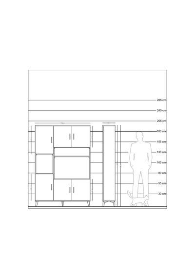 Arges Dolap 9 Raflı 6 Kapaklı 132x30x195 Aytaşı-antrasit/çam Antrasıt/atlas Çam Arges Dolap 9 Raflı 6 Kapaklı 132x30x195 Aytaşı-antrasit/çam Antrasıt/atlas Çam