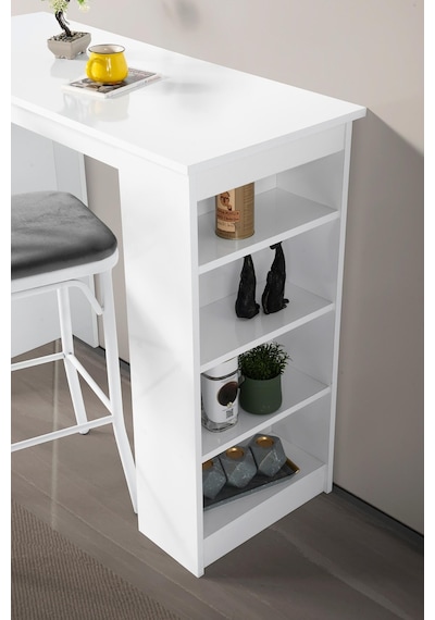 Vista Eylül Bar Raflı Mutfak Masa Takımı 50x120 001