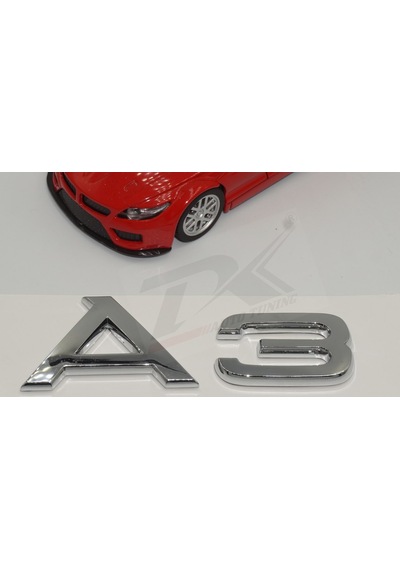 Audi A3 Bagaj Krom 3M Yazı Logo Parlak Siyah