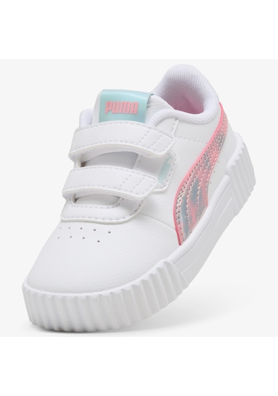 Puma Carina 3.0 Space Belle Çocuk Pembe Beyaz Spor Ayakkabı 402805 Beyaz