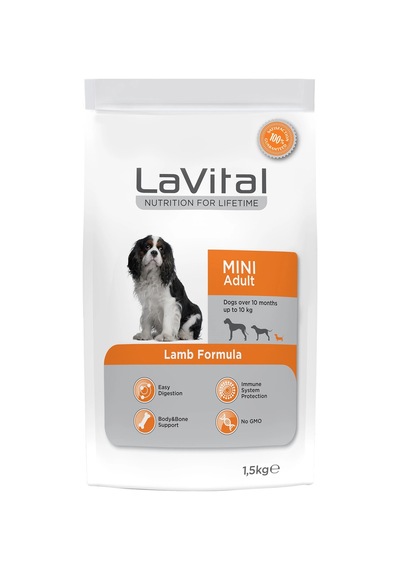 Lavital Kuzu Etli Küçük Irk Yetişkin Köpek Maması 1,5kg