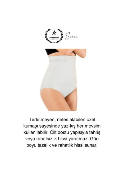 Svein Premium Toparlayıcı Sıkılaştırıcı Kadın Slip Korse Rahat Dikişsiz Saran Günlük İç Çamaşır Beyaz