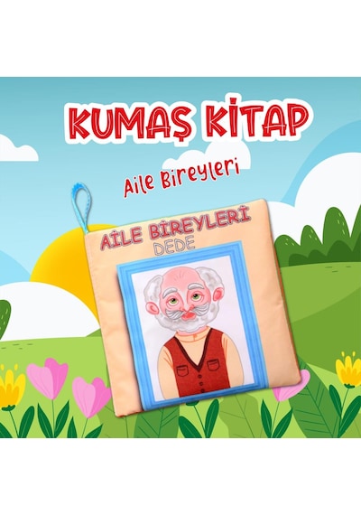 Tox Aile Bireyleri Sessiz Kumaş Kitap T109 - Bez Kitap , Eğitici Oyuncak , Yumuşak Ve Hışırtılı