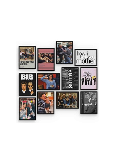 How I Met Your Mother 12 Parça Mdf Ahşap Tablo Ofis Boyu 30x30 Cm Karışık - 273059729 Karışık