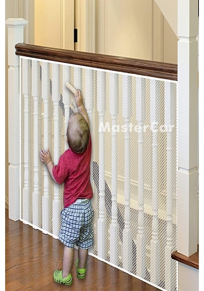 Beyaz Bebek Güvenlik Kapısı Balkon Ve Merdiven Filesi Çocuk Güvenlik Filesi 2.20 Mt X 70 Cm