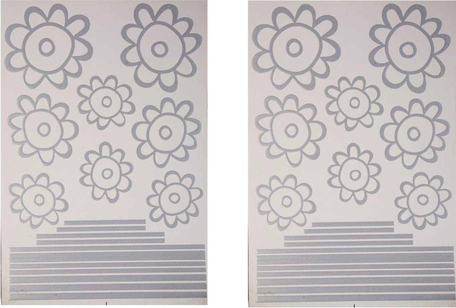 2 Adet Defter Sticker,laptop Sticker Gri Papatyalı Pvc 48x33x0,5cm