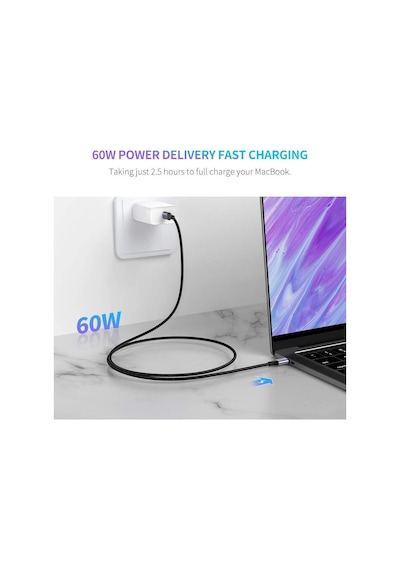 Ugreen Type-C to Type-C 3A 60W Hızlı Data ve Şarj Kablosu 2 Metre