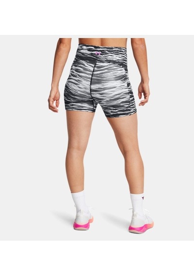 Under Armour - Kadın Ua Project Rock Lets Go Btb Middy Baskılı Kısa Tayt 1388091-001 Black Vivid Magenta