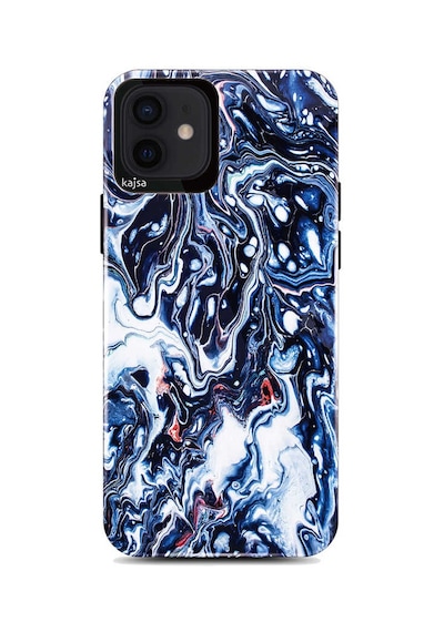 Kajsa Apple Uyumlu iPhone 12 Pro Kılıf Ebru Desenli Kajsa Lava Kapak ZORE-216549