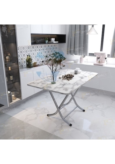Dekoratif Katlanır Masa Mutfak Masası 70 120 Ahşap