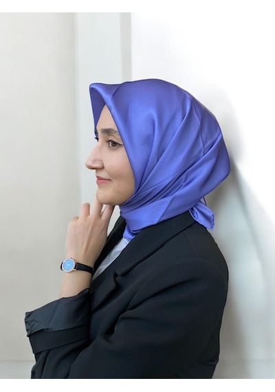 Armine Lila Düz Renk Sura İpek Eşarp 10d02-84 Çok Renkli