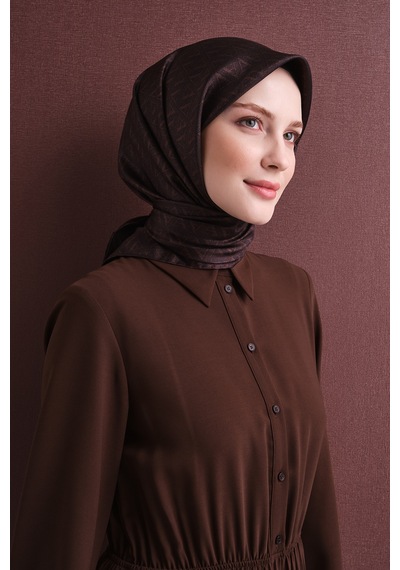 Armine Sura İpek Eşarp 2026-2027 - Sonbahar Kış-asm9625 Acı Kahve