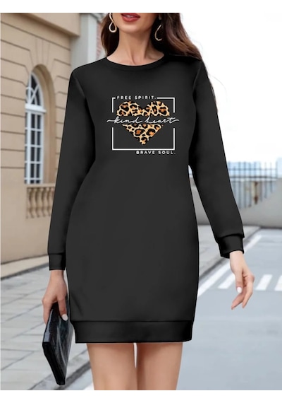 Defymoda Kadın Uzun Kollu Bisiklet Yaka Desenli Viskon Iki Iplik Bluz Antrasit