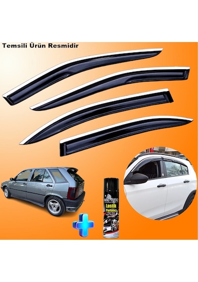 Fiat Tipo Mügen Cam Rüzgarlığı Abs Nikelaj Krom Cam Rüzgarlığı Tüm Kasalar + Ebrayn Lastik Parlatıcı