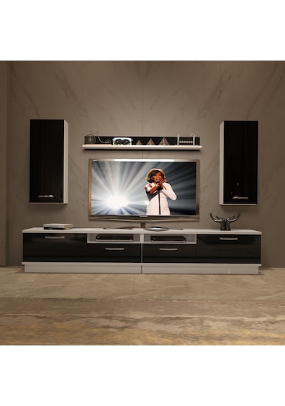 Decoraktiv Trendstyle 5220d Slm Tv Ünitesi Tv Sehpası Beyaz - Siyah