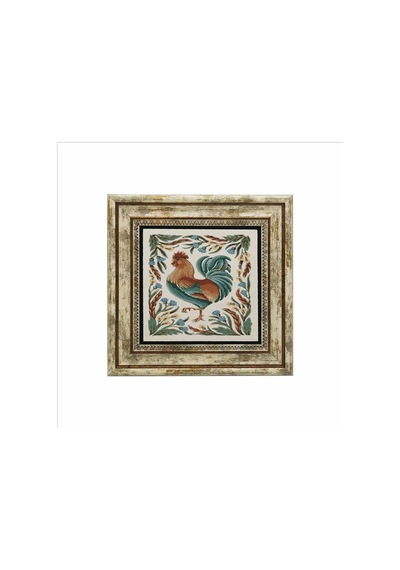 Horoz Baskılı Taş Tablo 25x25 639