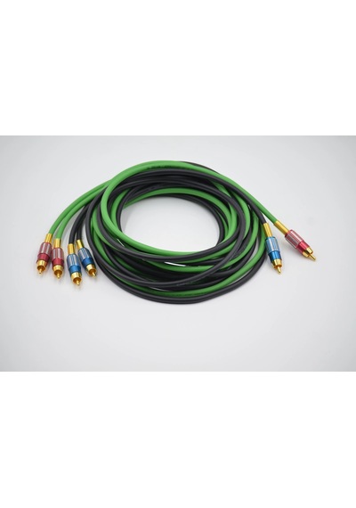 Bakır Amfi Rca Kablosu - 2 Giriş 4 Çıkış Anfi Rca Kablosu - 2 Metre - El Yapımı Tam Bakır - 2 Metre