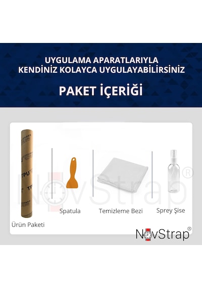 Novstrap Vw Golf 8 İle Uyumlu Trim Ve Ekran Koruyucu Film 18 Parça Şeffaf Araç İçi Ppf Kaplama Seti