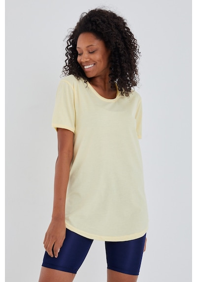 Kadın Açık Sarı Salaş T-shirt Ktcps001r01s Sarı Kadın Açık Sarı Salaş T-shirt Ktcps001r01s Sarı