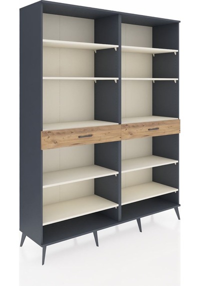 Hyperion Gardrop 10 Raflı 2 Çekmeceli 176x44x221 Antrasit-aytaşı/çam Beyaz Hyperion Gardrop 10 Raflı 2 Çekmeceli 176x44x221 Antrasit-aytaşı/çam Beyaz