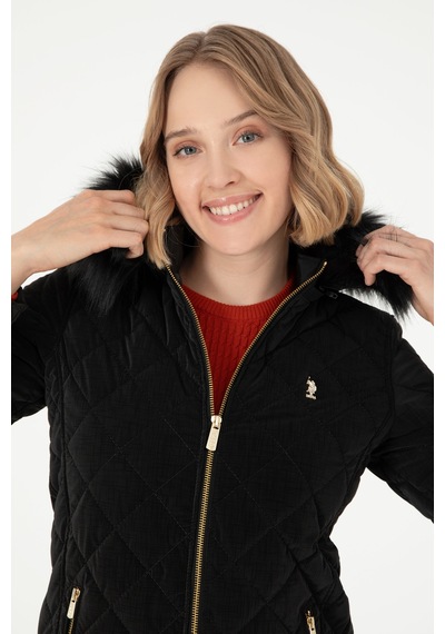 U.S. Polo Assn. Kadın Siyah Deri Mont 50297230-001