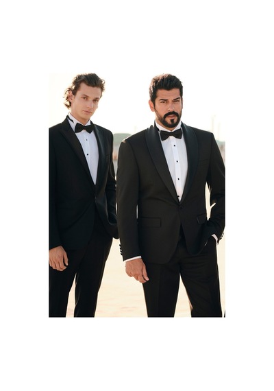 Ac&Co / Altınyıldız Classics Slim Fit Desenli Klasik Smokin Takım Siyah (536380747)