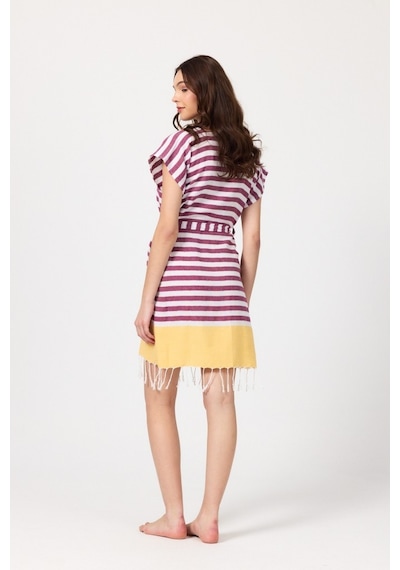 Mulberry Miya Tunik Plaj Elbisesi %100 Pamuk Sarı