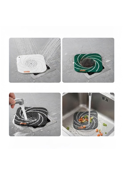 Tineke Silikon Kötü Koku Önleyici Banyo Mutfak Lavabo Koku Önleyici Sızdırmaz Pedi Siyah Renk Delikli Siyah