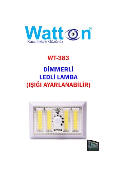 Watton Wt-383 Dimmerli Işık Seviyesi Ayarlanabilir Ledli Lamba Çok Renkli