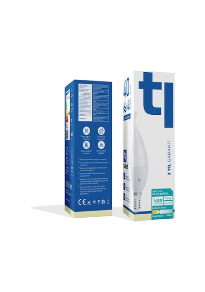 Redeem C37A E14 Mum Ampul, Titreşimsiz, Göz Konforu, 525 Lümen, Doğal Beyaz, 4000 Kelvin