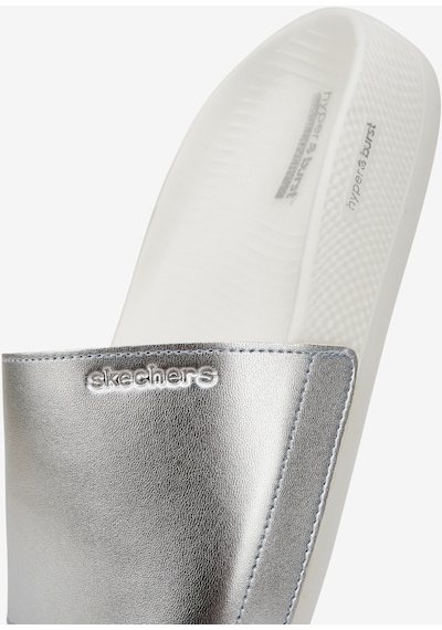 Skechers Hyper Slide - Shine On Kadın Gri Terlik 140431 Sıl Gri