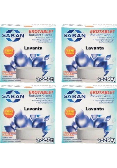 Nem Alıcı Rutubet Giderici Yedek Tablet 4'Lü 2 X 250 Gram Lavanta