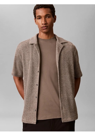Calvin Klein Ss Supıma Chest Emb, Pay Kahverengi Erkek T-shirt