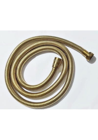 Meriva M206a Star Altın Gold Banyo Duş Spiral Hortumu 150cm Krom