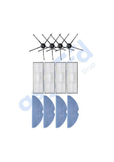 Roborock S7 Plus- Maxv-maxv Ultra- Pro Ultra Uyumlu 4 Yan Fırça 4 Filtre 4 Mop Pkt-iasgf0000732