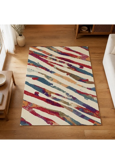 Kartela Halı Aira Halı Kaymaz Taban Makinede Yıkanabilir Halı Bej - 100 X 150 Cm