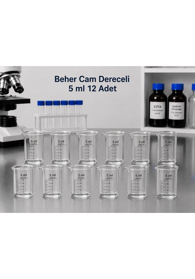 Beher Cam Dereceli 5 Ml 12 Adet
