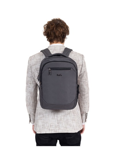 Dada Unisex Gri Okul Çanta Orta Boy Lise Üniversite 13,3-14 inç Usb Type-c Su Geçirmez Oxford Kumaş