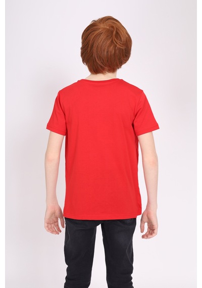 Toontoy Kids Toontoy Unisex Çocuk Atatürk Baskılı Tişört 23072 Kırmızı