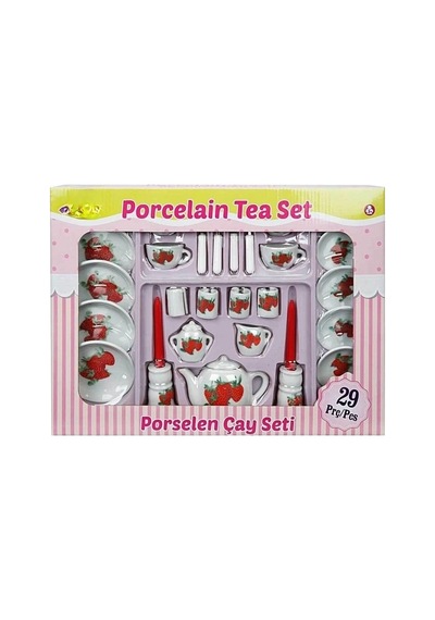Mey İthalat Porselen Çay Seti çok renkli
