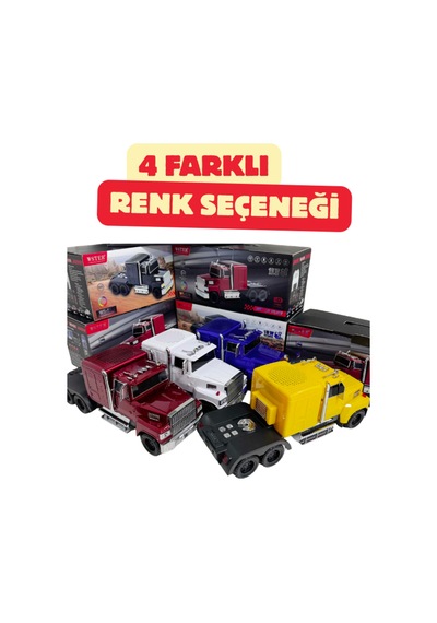 Tır Tasarımlı Bluetooth Hoparlör 15w Rgb Işıklı Fm Radyo Usb Tf Kart Çoklu Bağlantı Vintage