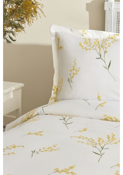 Karaca Home Loretta %100 Pamuk Tek Kişilik Pike Takımı Sarı Sarı