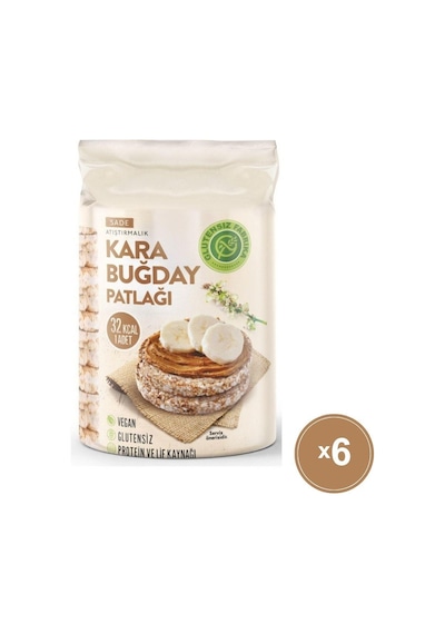 Glutensiz Fabrika Karabuğday Patlağı Sade 6 x 100 G
