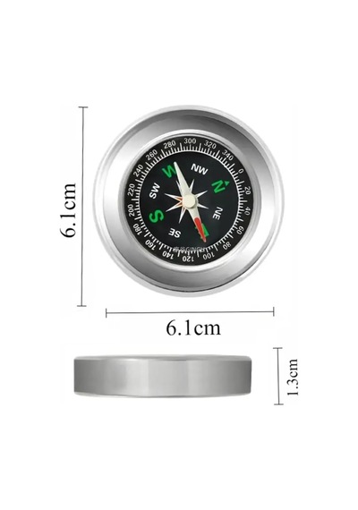 Metal Gövdeli Profesyonel 60mm Taşınabilir El Pusulası Dayanıklı Çelik Kasa, Yuvarlak Cep Pus